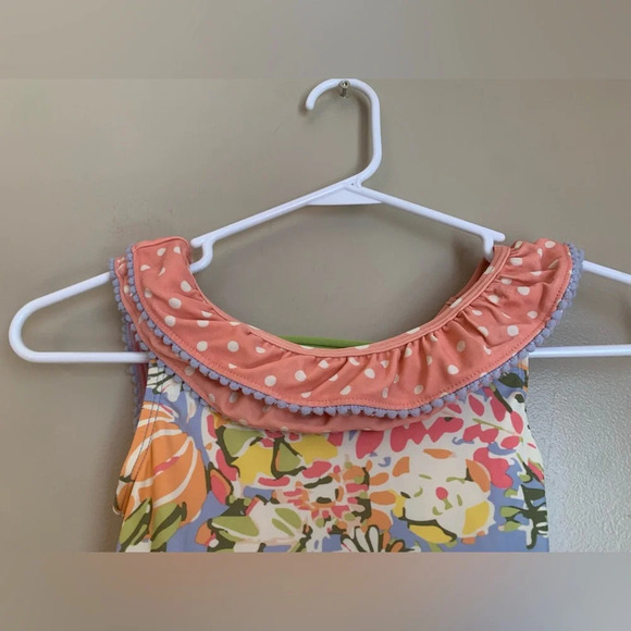 Matilda Jane girls Swimsuit size 6 floral polka dots - Picture 2 of 5